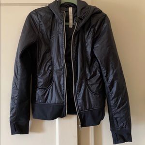 Black Lululemon moto jacket